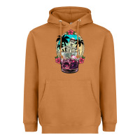 Meerkat summer skeleton cocktail Heavyweight Hoodie - NancyCooperArtShop