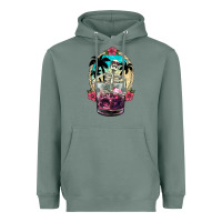 Sage summer skeleton cocktail Heavyweight Hoodie - NancyCooperArtShop