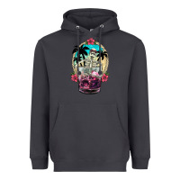 Smoke summer skeleton cocktail Heavyweight Hoodie - NancyCooperArtShop