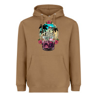 Toasted Coconut summer skeleton cocktail Heavyweight Hoodie - NancyCooperArtShop