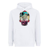White summer skeleton cocktail Heavyweight Hoodie - NancyCooperArtShop