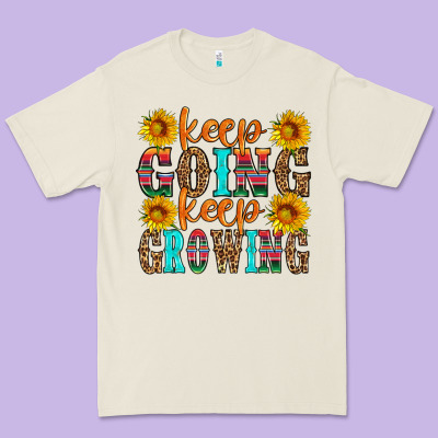 Keep Going Keep Growing Premium Tee Designed By Hra Design Shop