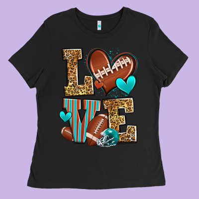 Love American Football Ladies Tee Designed By Zillion Design Studio