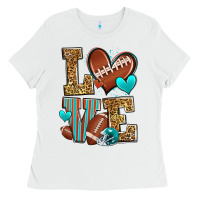 White love american football Ladies Tee - Zillion Design Studio