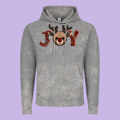 Joy Reindeer Vintage Hoodie Designed By Adodesignshop