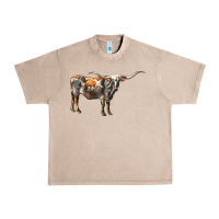 French Oak Texas Longhorn Cow Urban Heavy Tee - LillyAllenDesigns