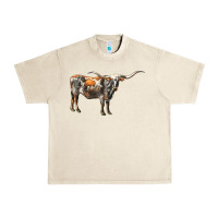 Sandshell Texas Longhorn Cow Urban Heavy Tee - LillyAllenDesigns