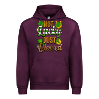 Mauve Wine St. Patrick's Not lucky just blessed Urban Hoodie - OliviaCreatesArt