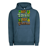 Pigment Midnight Navy St. Patrick's Not lucky just blessed Urban Hoodie - OliviaCreatesArt