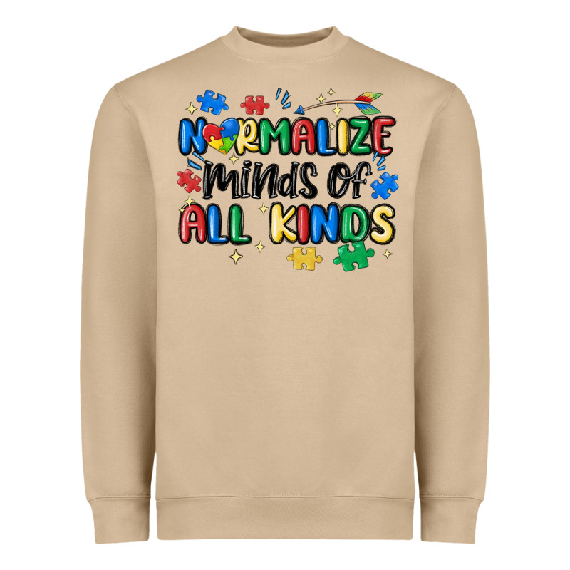 Normalize Minds Of All Kinds Heavyweight Sweatshirt by MaliasSmallBusiness | Teevron
