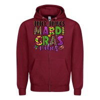 Burgundy thick things mardi gras vibes Zipper Hoodie - LillyAllenDesigns