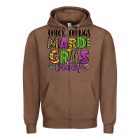 Chestnut thick things mardi gras vibes Zipper Hoodie - LillyAllenDesigns