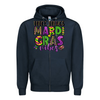Navy thick things mardi gras vibes Zipper Hoodie - LillyAllenDesigns
