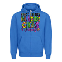 True Royal thick things mardi gras vibes Zipper Hoodie - LillyAllenDesigns