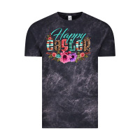 Cloud Black happy easter western floral serape leopard Vintage Tee - Jasminsmagicworld