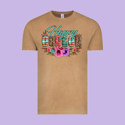 Happy Easter Western Floral Serape Leopard Vintage Tee Designed By Jasminsmagicworld