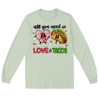 Matcha all you need is love and tacos Long Sleeve Tee - MaliasSmallBusiness