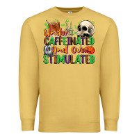 Antique Gold Under Caffeinated and Over Stimulated Premium Sweatshirt - texasbilliewilder
