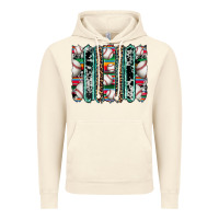 Vintage Artic baseball serape cowhide turquoise leopard glitter  brushstrokes Vintage Hoodie - Artiststas