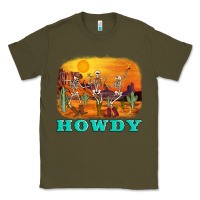 Army Green western skeleton Classic Tee - AdoDesignShop