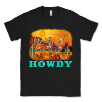 Black western skeleton Classic Tee - AdoDesignShop