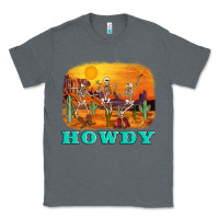Charcoal Heather western skeleton Classic Tee - AdoDesignShop
