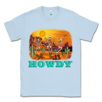 Dusty Blue western skeleton Classic Tee - AdoDesignShop