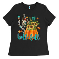 Black hello fall Ladies Tee - JahusDesignShop