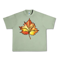 Oil Green withered leaf Urban Heavy Tee - BarkalooDesign