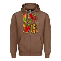 Chestnut love juneteenth Zipper Hoodie - LillyAllenDesigns