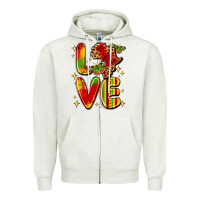 Oatmeal Heather love juneteenth Zipper Hoodie - LillyAllenDesigns