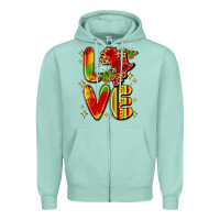 Seafoam love juneteenth Zipper Hoodie - LillyAllenDesigns