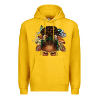 Lemon american football afro messy bun Premium Hoodie - texasbilliewilder