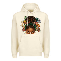 Sandshell american football afro messy bun Premium Hoodie - texasbilliewilder