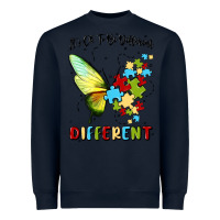 Navy it's ok to be different Heavyweight Sweatshirt - MaliasSmallBusiness