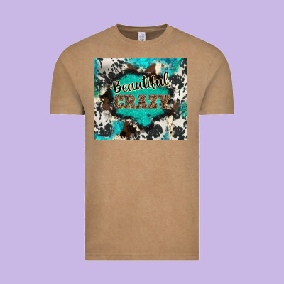 Western Beautiful Crazy Vintage Tee Designed By Barkaloodesign