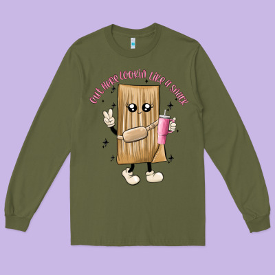 Out Here Lookin Like A Snack Long Sleeve Tee Designed By Maliassmallbusiness