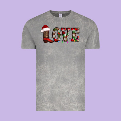 Love Christmas Boots Vintage Tee Designed By Adodesignshop