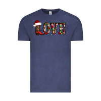 Vintage Denim love christmas boots Vintage Tee - AdoDesignShop