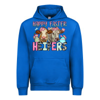 Cobalt Happy Easter Heifers Urban Hoodie - OliviaCreatesArt