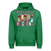 Emerald Happy Easter Heifers Urban Hoodie - OliviaCreatesArt