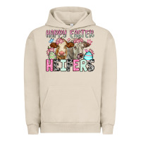 Pigment French Oak Happy Easter Heifers Urban Hoodie - OliviaCreatesArt