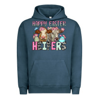 Pigment Midnight Navy Happy Easter Heifers Urban Hoodie - OliviaCreatesArt