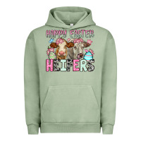Pigment Oil Green Happy Easter Heifers Urban Hoodie - OliviaCreatesArt