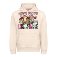 Sandshell Happy Easter Heifers Urban Hoodie - OliviaCreatesArt