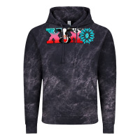Cloud Black xoxo with cow Vintage Hoodie - AdoDesignShop
