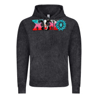 Vintage Black xoxo with cow Vintage Hoodie - AdoDesignShop