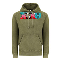 Vintage Olive xoxo with cow Vintage Hoodie - AdoDesignShop