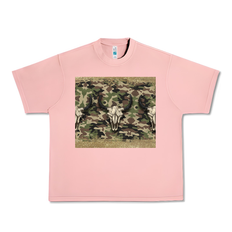 Camouflage Bull Skull Urban Heavy Tee by Jasminsmagicworld | Teevron