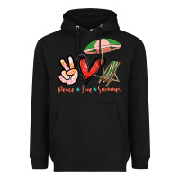 Black Peace love summer Heavyweight Hoodie - NancyCooperArtShop